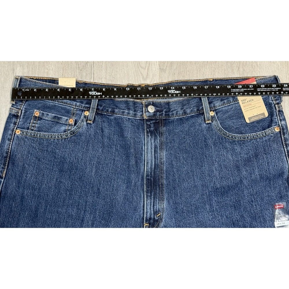 Levi's 550 Men Jeans 48x30 Medium Wash Relaxed Fit Big & Tall Work Casual NWT - Picture 6 of 12